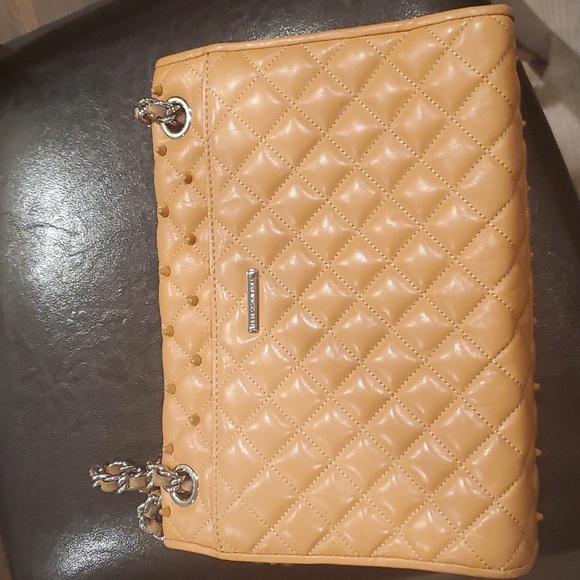 Rebecca Minkoff nude quilted leather spikes medium chain convertible crossbody - Picture 2 of 14